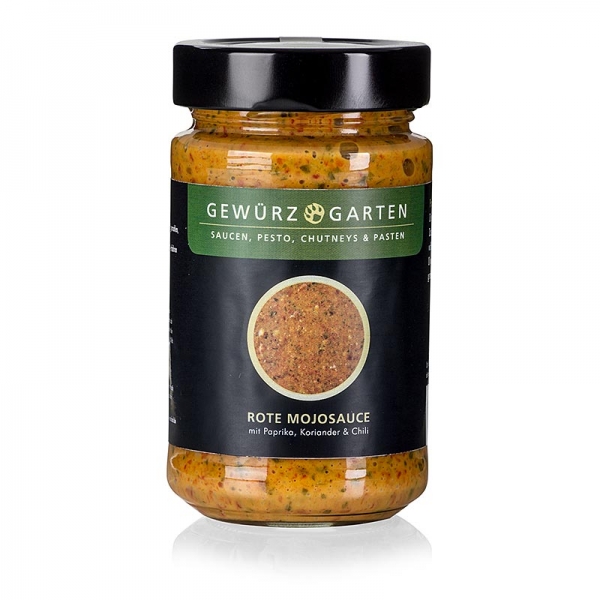 Gewürzgarten Rote Mojosauce, mit Paprika, Chili und Koriander, 225 ml