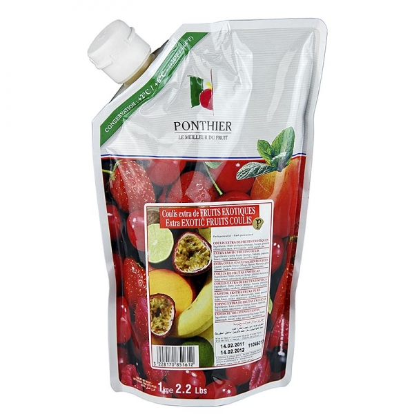 Coulis Exotische Früchte, Sauce, mit Zucker, 1 kg