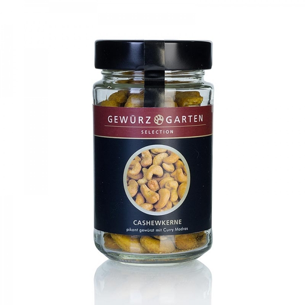 Gewürzgarten Cashewkerne, ganz, mit Curry Madras, 110g