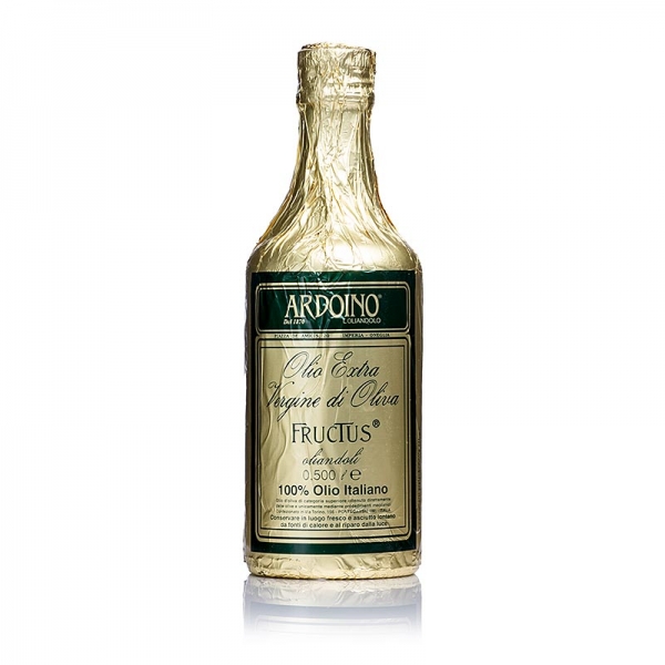 Ardoino "Fructus", Olivenöl Extra Vergine, ungefiltert, in Goldfolie, 500 ml
