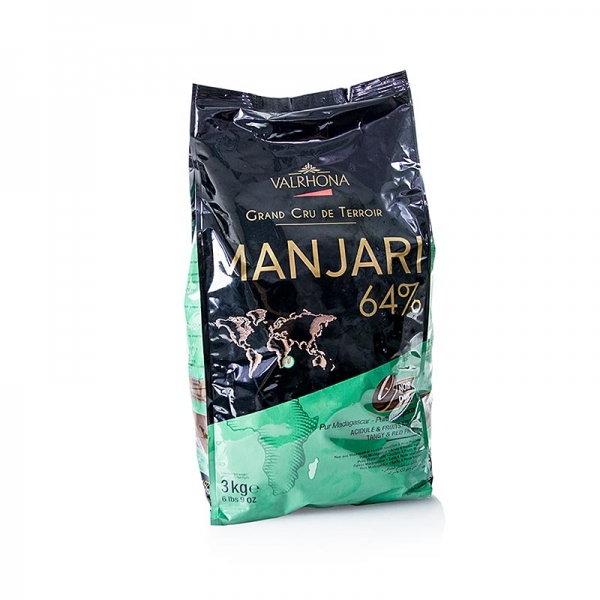 Manjari "Grand Cru", dunkle Couverture, Callets, 64% Kakao, Madagaskar, 3 kg