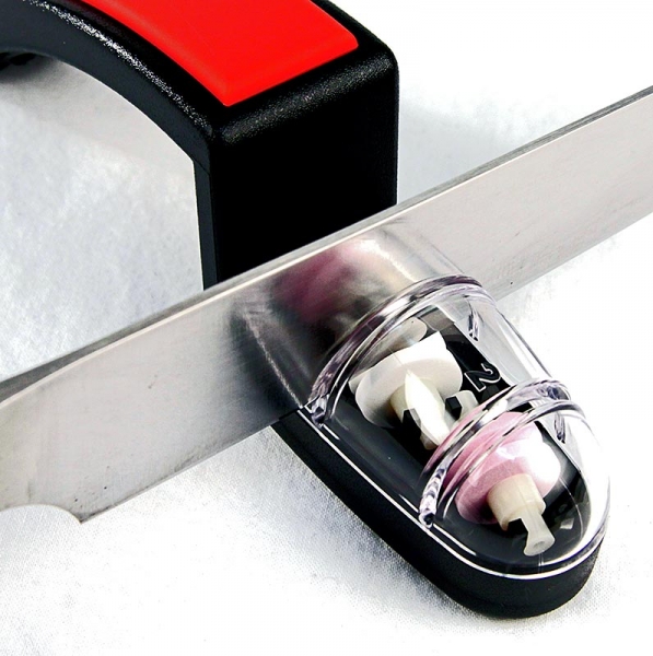 Mino Sharp Universal Messerschleifer/Keramikstein, rot-schwarz, klein, 220/BR, 1 St