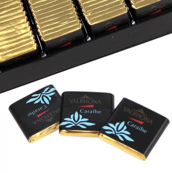 Carré Caraibe - Bitterschokoladentäfelchen, 66% Kakao, 1 kg, 200 x 5g