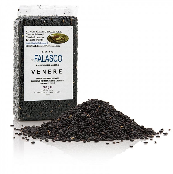 Venere, schwarzer Natur-Rundkornreis, Piemont, bestens für Risotto geeignet, 500g
