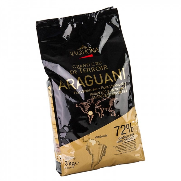 Araguani "Grand Cru", dunkle Couverture, Callets, 72% Kakao, Venezuela, 3 kg