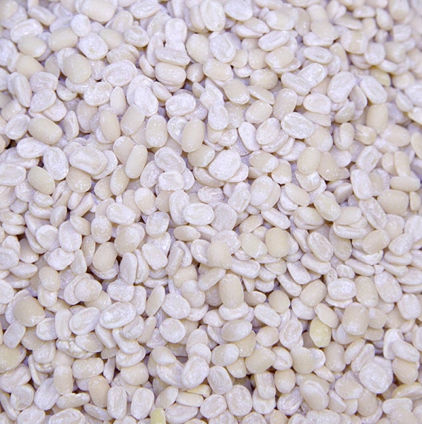 Linsen, weiß, Urid-Dal/ Uridbohnen, geschält, halbiert, 1 kg