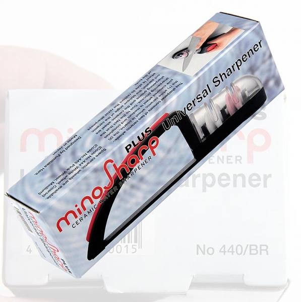 Mino Sharp Universal Messerschleifer/Keramikstein, rot-schwarz, groß, 440/BR, 1 St