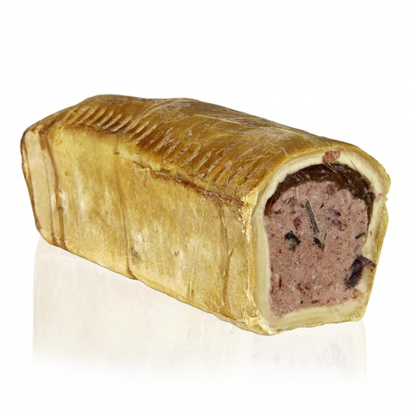 Hirsch Pâté, Farce vom Hirsch, mit Stücken und Nüssen, TK, 500g