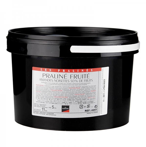 Praliné Masse fein, 25% Haselnuss, 25% Mandel, intensive Nussnoten, 5 kg