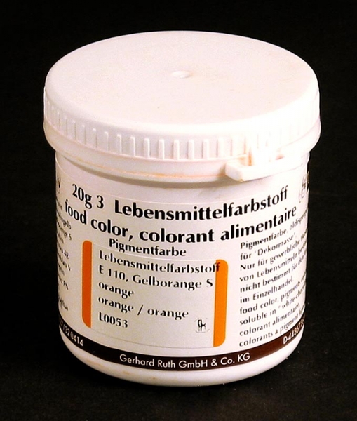 Pigmentfarbe, orange, fettlösliches Pulver, 9204, Ruth, 20g