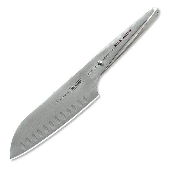 Chroma type 301 P-21 Santoku mit Kullenschliff, 18cm, 1 St