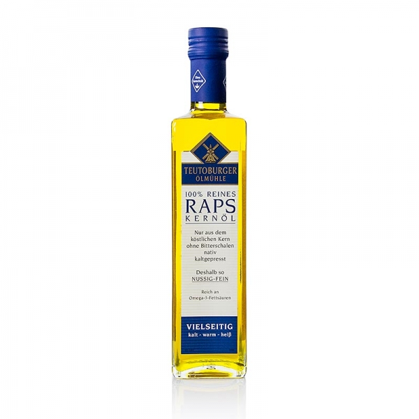 Rapskernöl, kaltgepresst, aus geschälter Rapssaat, Teutoburger Ölmühle, 500 ml