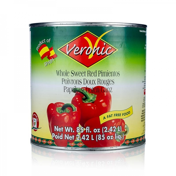 Pimientos, geschälte Paprika, in Lake, 2,5 kg
