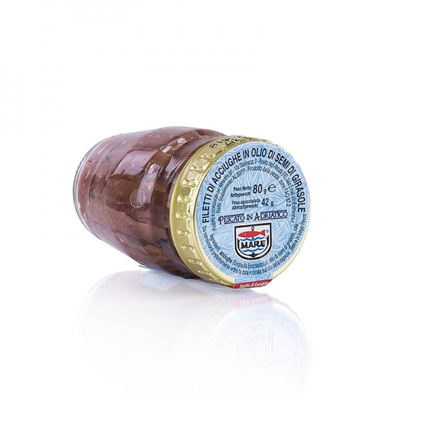 Sardellenfilets, rot, in Sonnenblumenöl, 80g