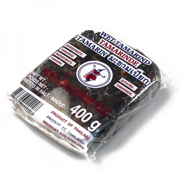 Tamarinde, Block mit Kernen, reine Tamarinde zur Weiterverarbeitung, 400g