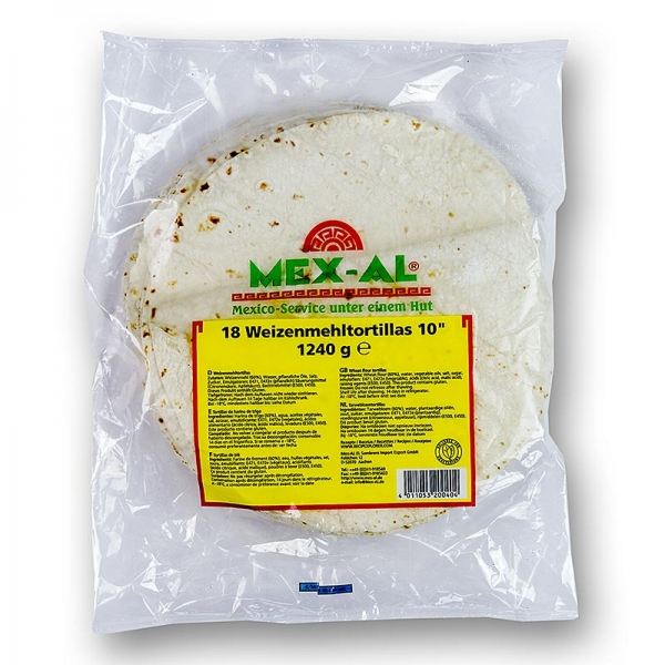 Weizen-Tortillas, ø 25cm, TK, 9,92 kg, 144 St