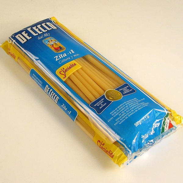 De Cecco Zita, Maccaroni, 4 (6)mm, 24cm lang, No.18, 12 kg, 24 x 500g
