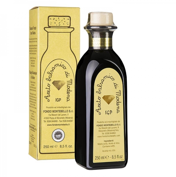 Aceto Balsamico, gelber Karton, FM 02, 250 ml