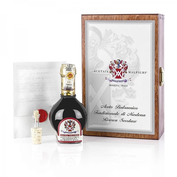 Aceto Balsamico Tradizionale DOP Riserva Secolare,100 Jahre,Geschenkbox,Malpighi, 100 ml