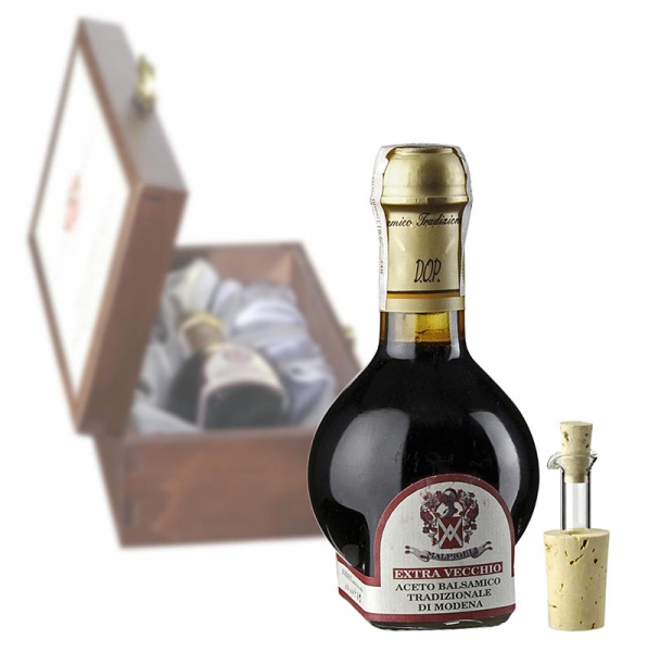 Aceto Balsamico Tradizionale DOP Riserva Ginepro, 80 Jahre,Geschenkbox, Malpighi, 100 ml