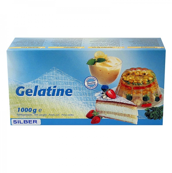 Blatt-Gelatine - Silber, 160 Bloom, 1 kg, ca.420 St