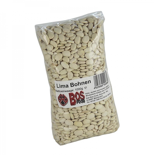 Bohnen, Lima Bohnen - Haricots de Peru, hell, getrocknet, 1 kg