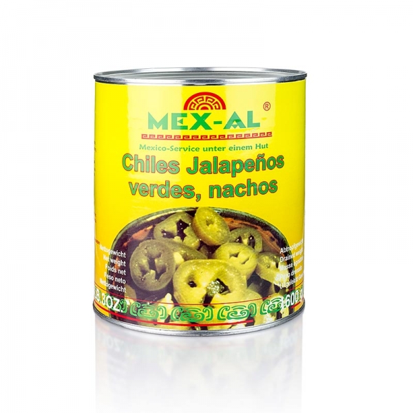 Chili Schoten - Jalapenos, geschnitten, 2,8 kg