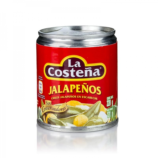 Chili Schoten - Jalapenos, ganz (La Costena), 220g