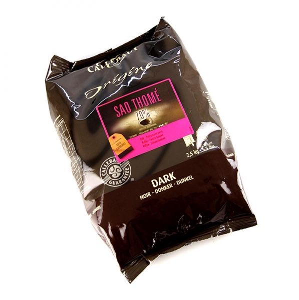 Origine Sao Thomé, dunkle Couverture, Callets, 70% Kakao, 2,5 kg