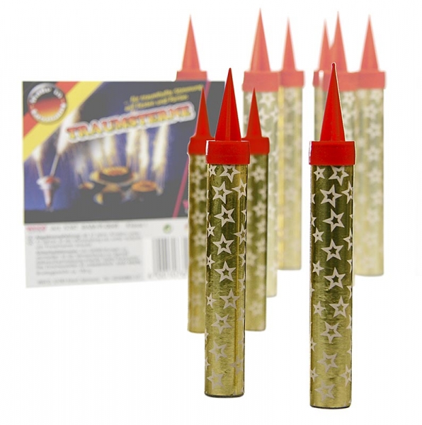 Tischfeuerwerk Traumsterne, Brenndauer ca. 30 Sekunden, 12 St