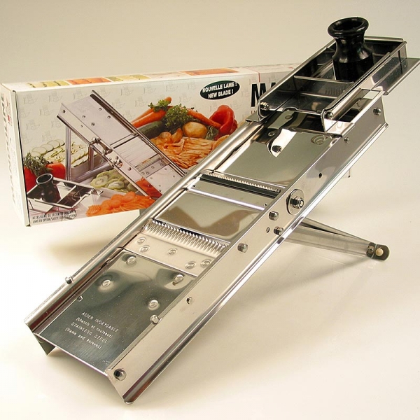Mandoline CLASSIQUE komplett, Edelstahl, Messer glatt+gewellt, Julienne 3+7mm, 1 St