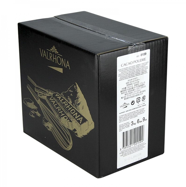 Kakaopulver, stark entölt, 10% Kakaobutter, Valrhona, 3 kg