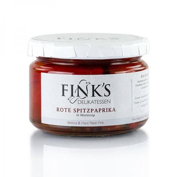 Rote Spitzpaprika, in Mostessig, 280 ml
