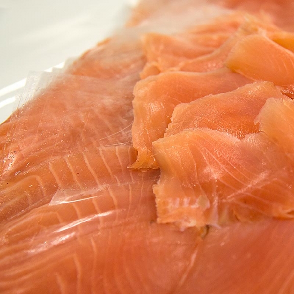 Schottischer Räucherlachs, ganze Seite, geschnitten, ca.1.000g