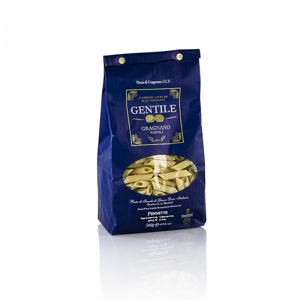 Pastificio Gentile Gragnano IGP - Pennette rigate, bronzegezogen, 500g