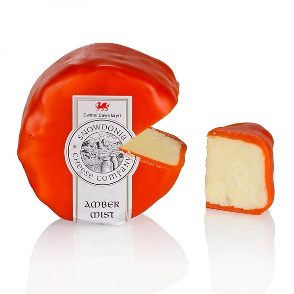 Snowdonia - Amber Mist, Cheddar Käse mit Whisky, oranger Wachs, 200g