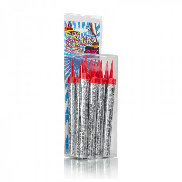 Tischfeuerwerk Silber-Eisfontäne, Brenndauer ca. 60 Sekunden, 12 St