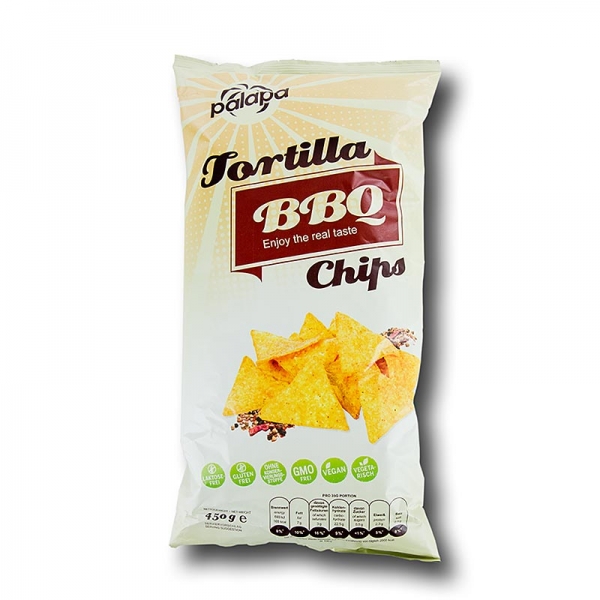 ESCA Nahrungsmittel Tortilla Chips pikant BBQ Nachochips, Sierra