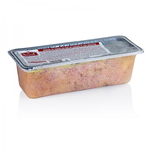 Taubenterrine, mit Kirschen und Entenleberstopfleber (20%), Trapez, 1 kg