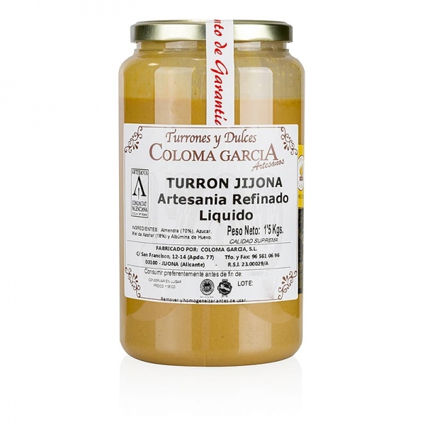 Spanische Turron aus Mandeln, flüssig, "Turron Liquido de Jijona", 1,5 kg