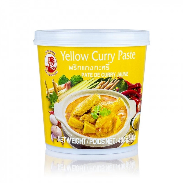 Curry Paste, gelb, Cock Brand, 400g