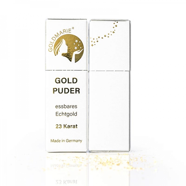 Gold - Blattgoldflocken Streuer "Goldmarie", 23 Karat, ca.0,5-1mm², 0,1g