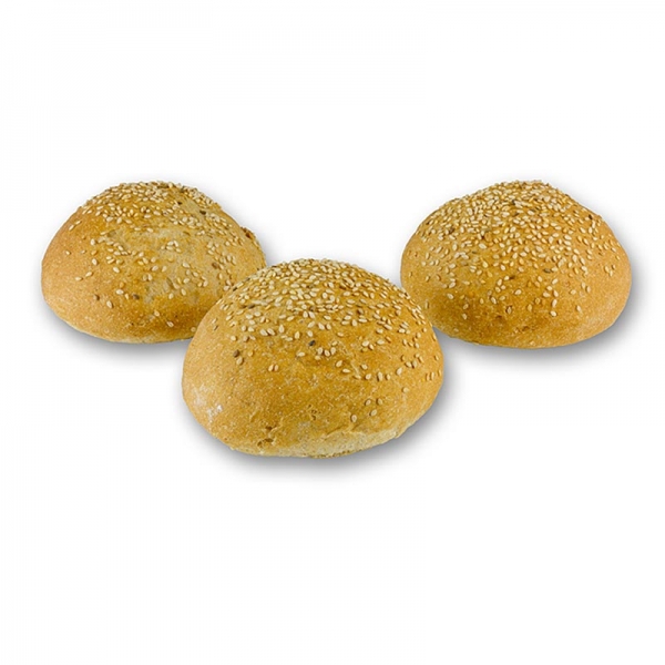 Gigabol Hamburgerbrötchen Sesam, 24x100g, ca.11cmØ, vorgebacken, TK, C.Siegert, 2,4 kg, 24 x 100g