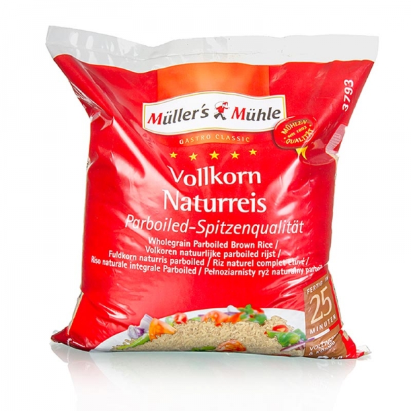 Brauner Vollkorn Naturreis, Müllers Mühle, 5 kg