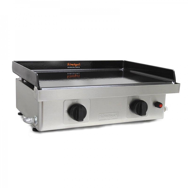 Plancha Bräter Gas, SILVER EMAILLE 60, Stahlguss, 61x41cm, 6,6KW, 1 St