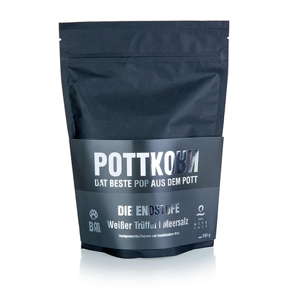 Pottkorn - Endstufe, Popcorn mit weißem Trüffel & Meersalz, 150g