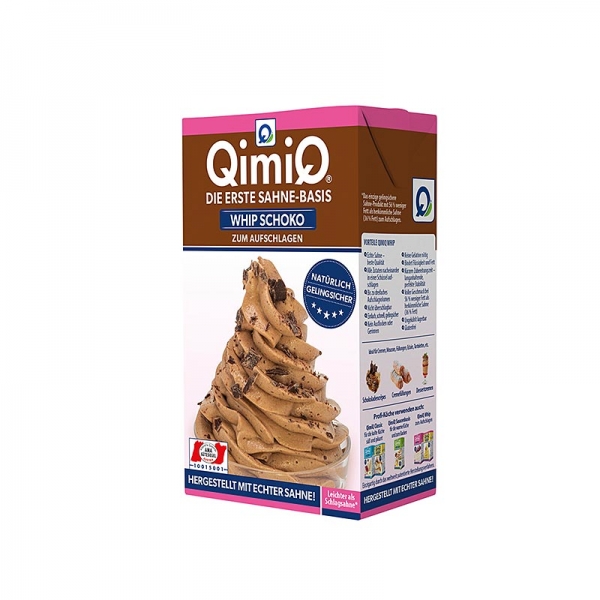 QimiQ Whip Schokolade, kalt aufschlagbares Sahne Dessert, 16% Fett, 250g